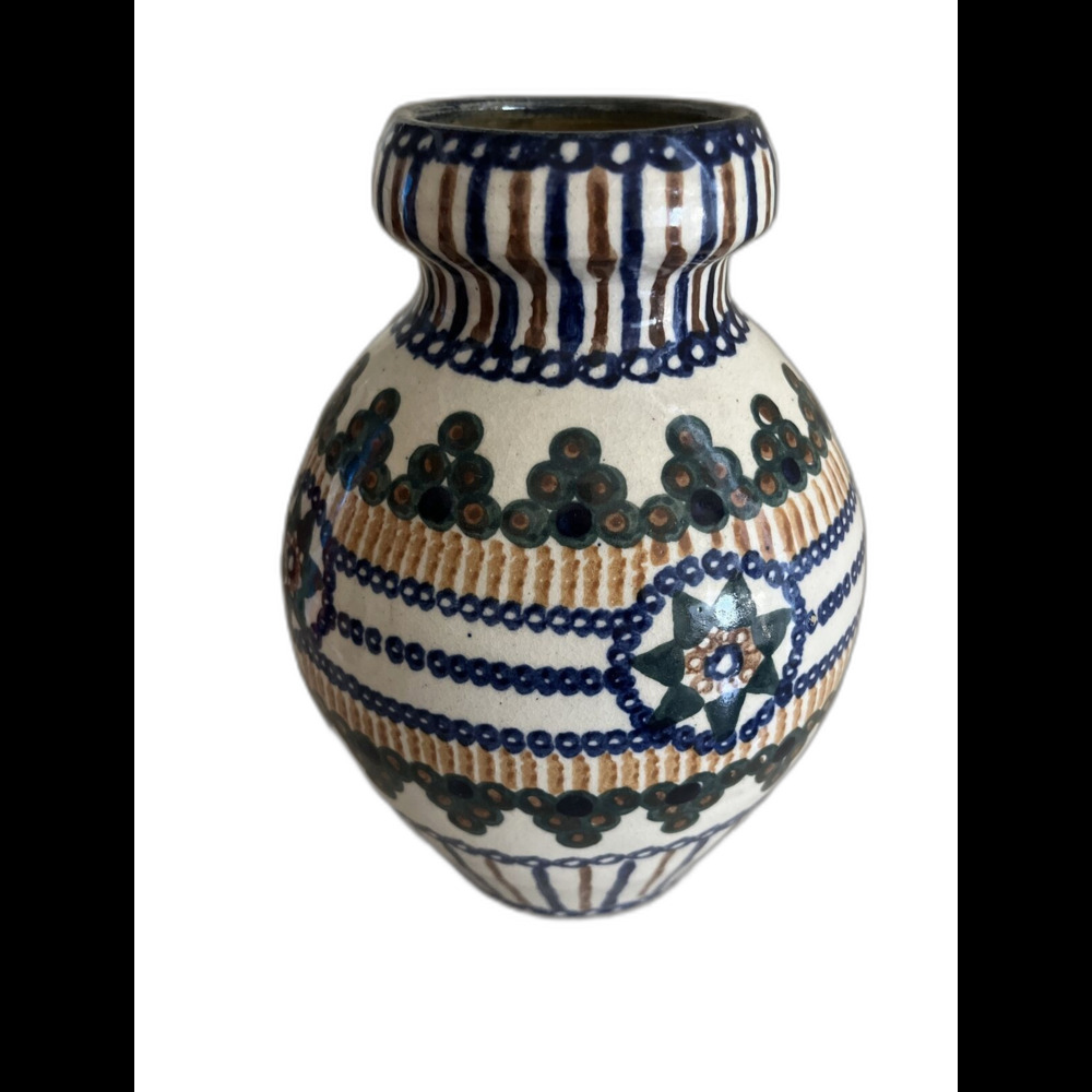 EUC Antique Pottery vase Paul Schreier Bunzlau ceramic 8” Stamped Germany